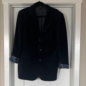 Merona Men’s Velvet Blazer – Navy Blue, Size 42R